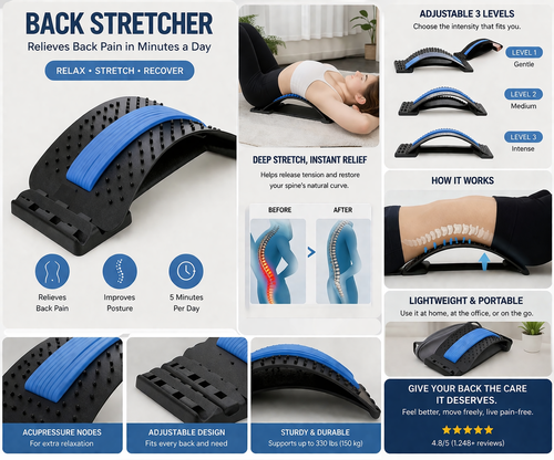 Rug stretcher – verlicht pijn in 5 minuten per dag